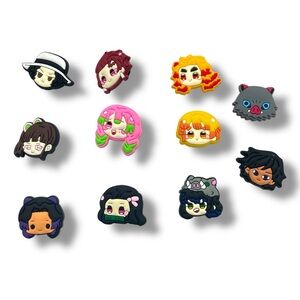 Demon slayer chibi Anime Character Shoe Charms Set type 1